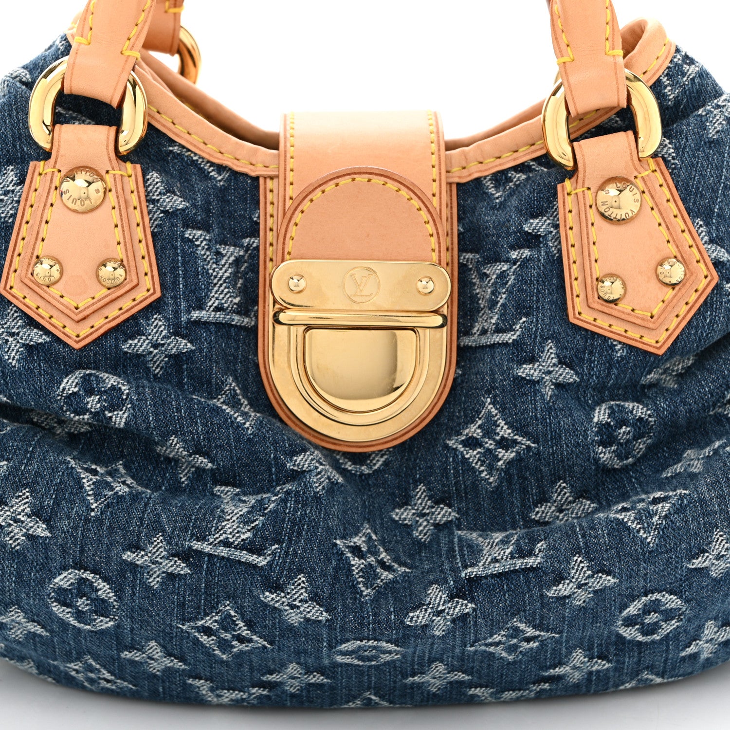 Louis Vuitton Monogram Denim Pleaty Blue 7 of 9