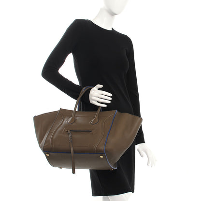 Celine Supple Calfskin Medium Phantom Luggage Khaki 2 of 7