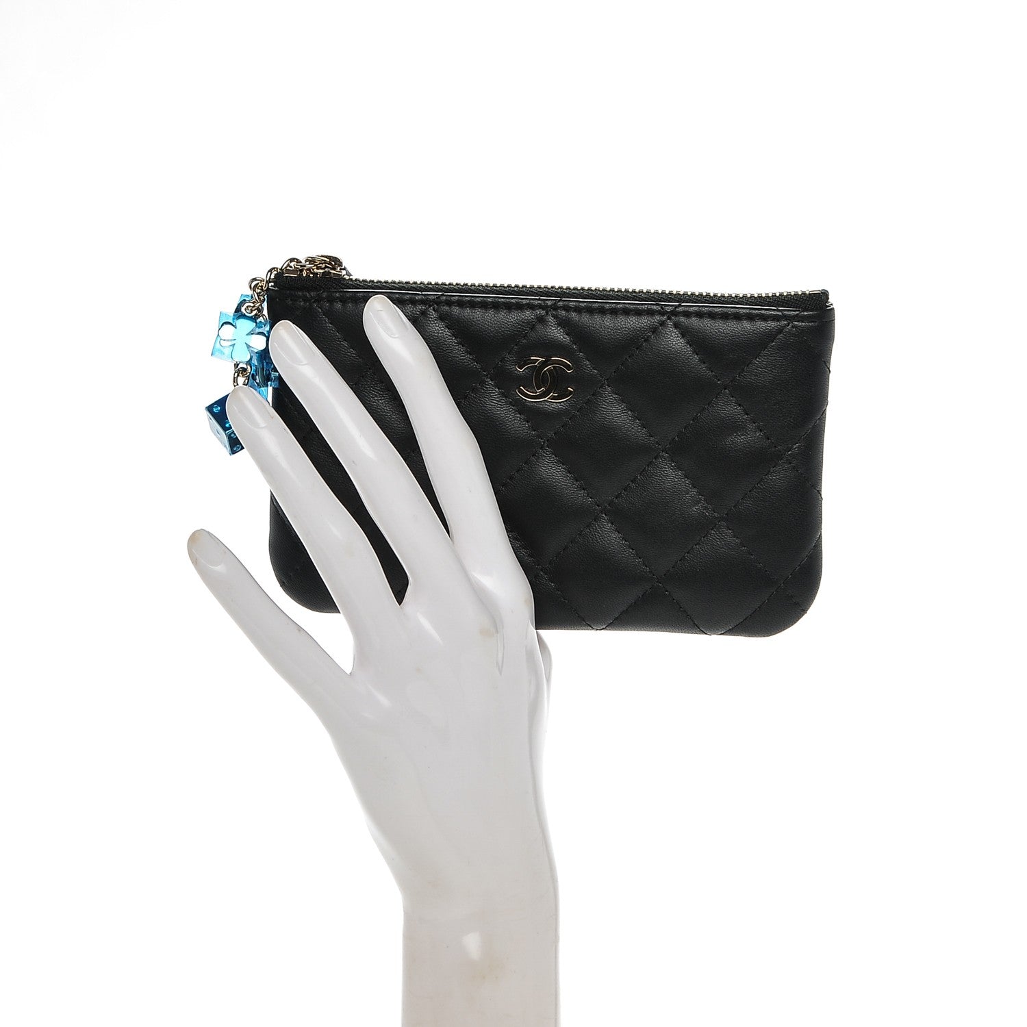 Chanel Lambskin Quilted Casino Coin Purse Black 2 of 8