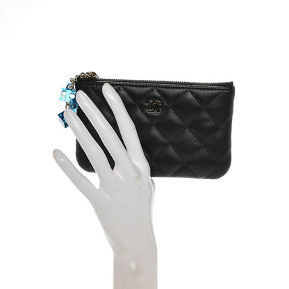 Chanel Lambskin Quilted Casino Coin Purse Black 2 of 8