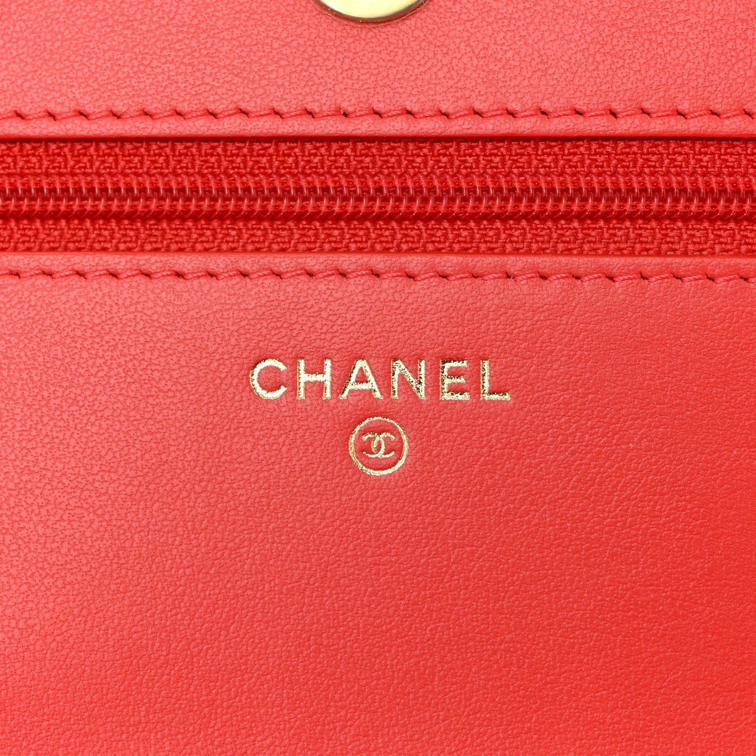 Chanel Caviar Quilted CC Filigree Wallet On Chain WOC Coral 6 of 12