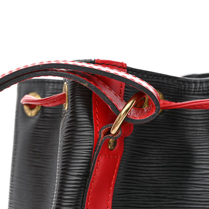 Louis Vuitton Epi Bi-Color Noe Castillan Red Black 10 of 11