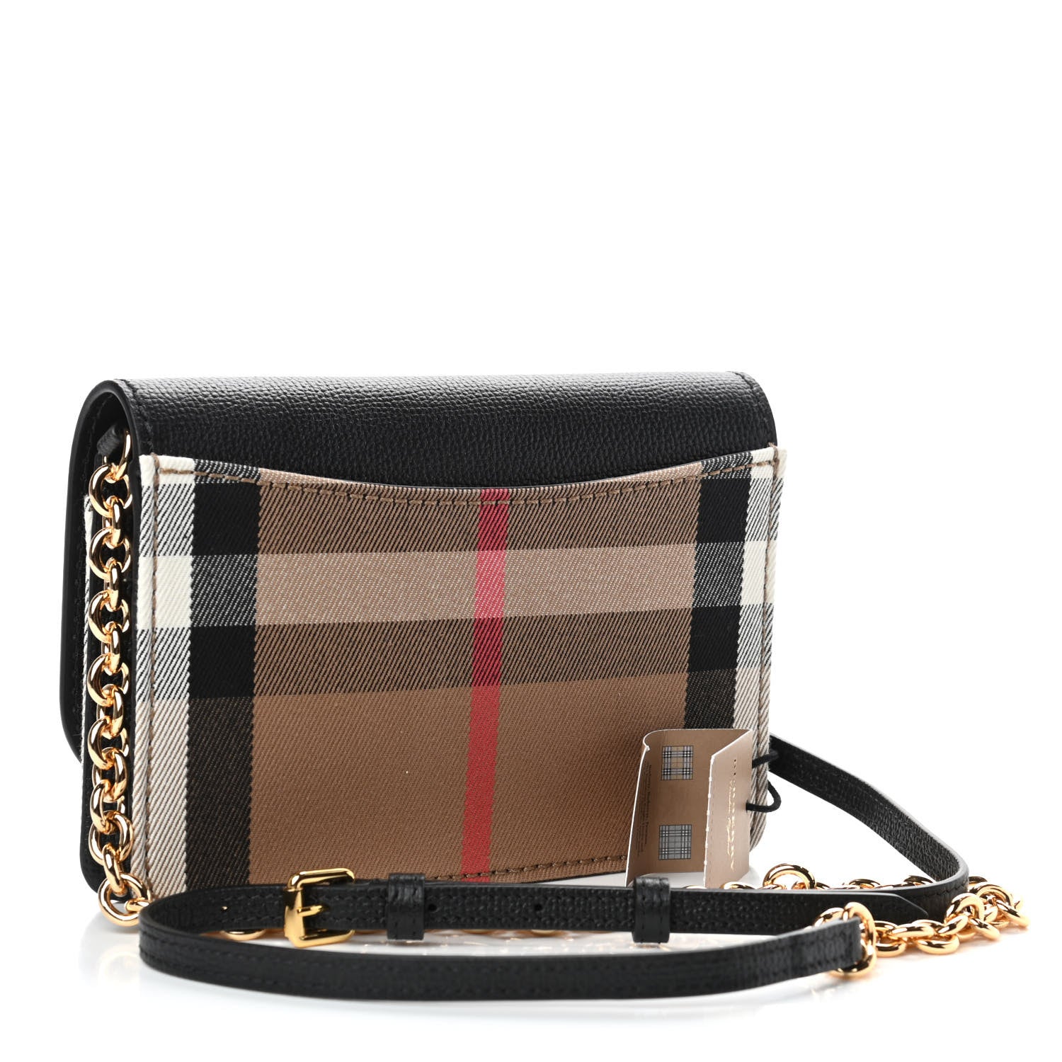 Burberry Calfskin Vintage Check Small Loxley Crossbody Black 2 of 4
