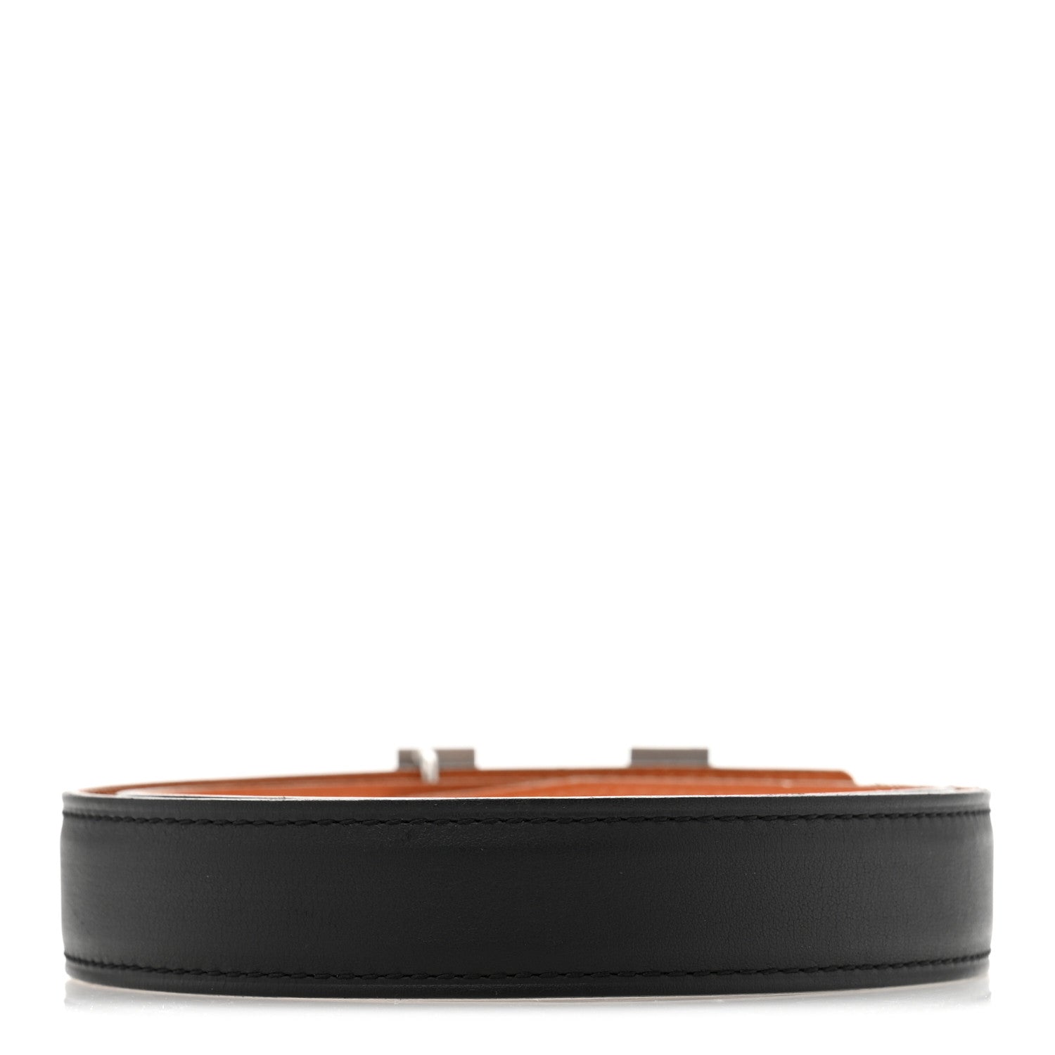 Hermes Swift Epsom 24mm Constance H Belt 65 Black Orange 1728557