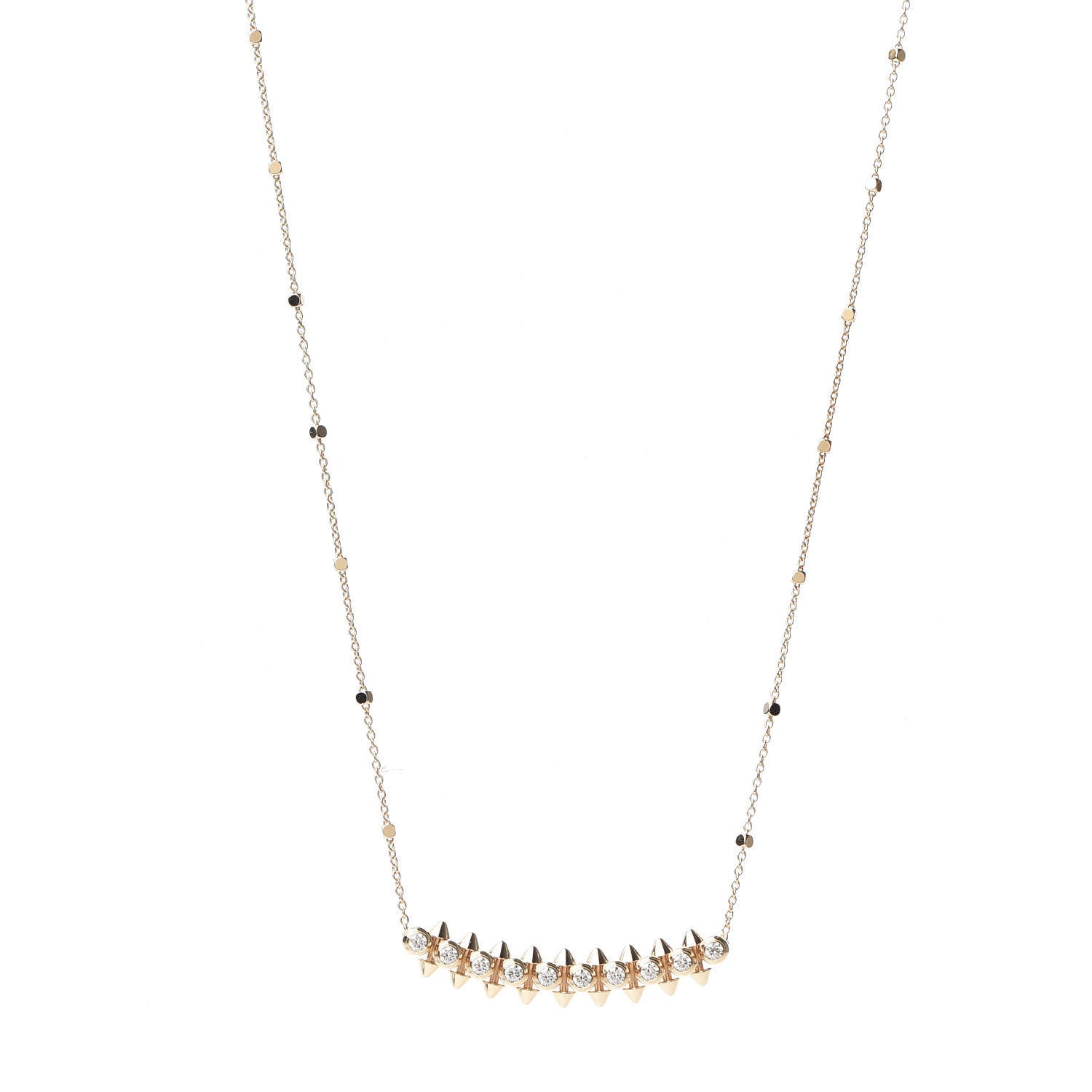 Cartier 18K Pink Gold Diamond Clash de Cartier Necklace 1 of 5