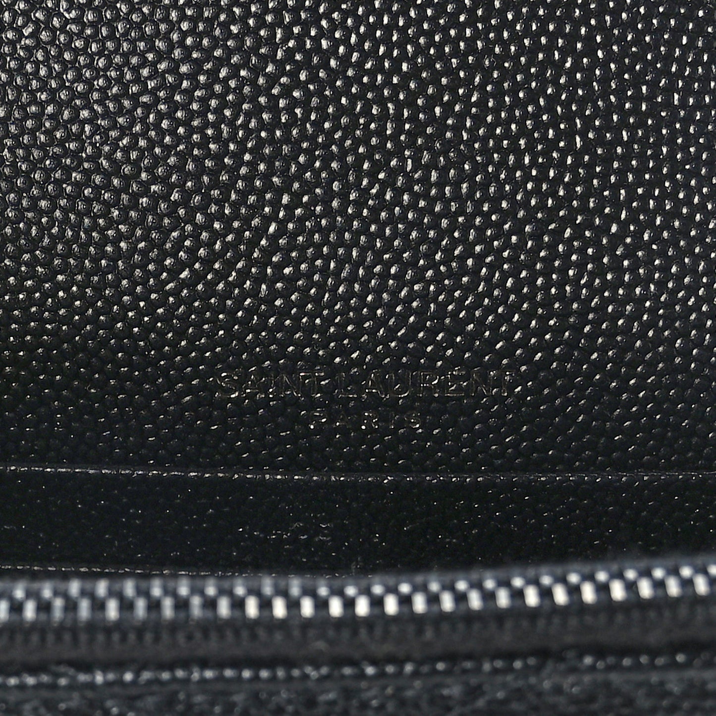 Grain De Poudre Matelasse Chevron Monogram Monochrome Envelope Chain Wallet Black