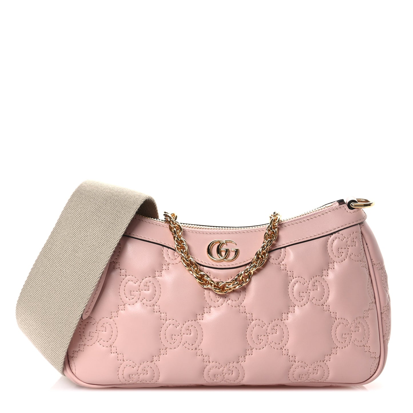 Calfskin GG Matelasse Chain Handbag Perfect Pink Natural
