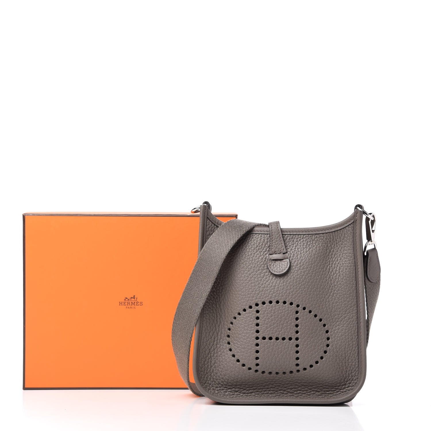 Hermes Taurillon Clemence Evelyne TPM Etain 9 of 9