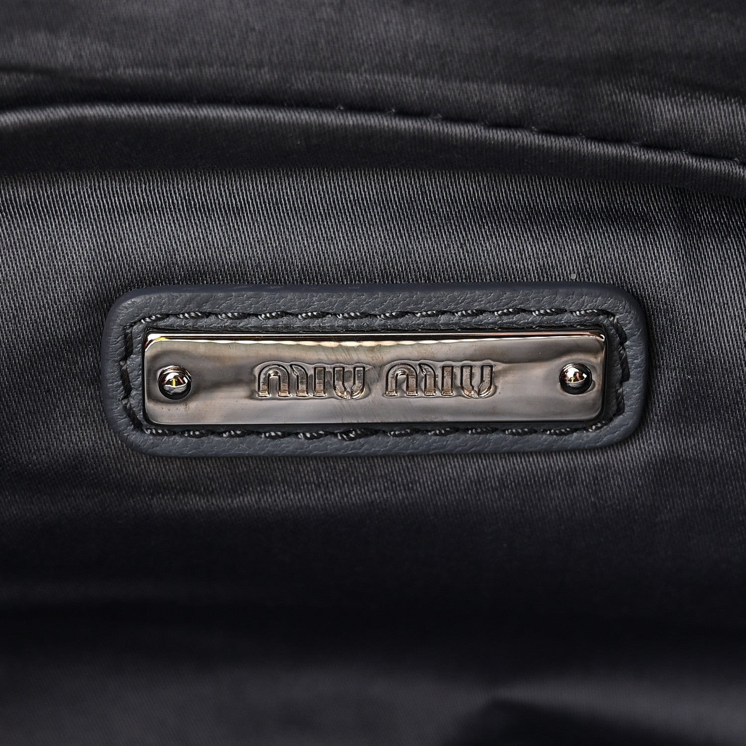 Miu Miu Shearling Matelasse Belt Bag Blue 6 of 10