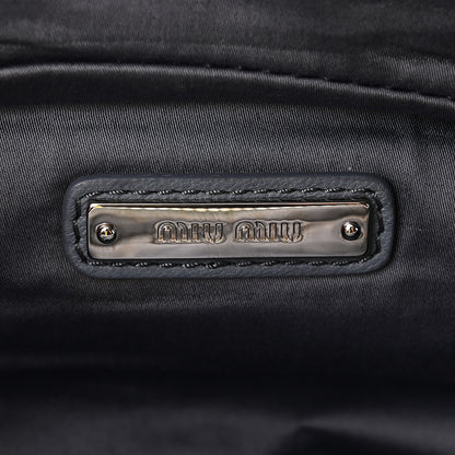 Miu Miu Shearling Matelasse Belt Bag Blue 6 of 10
