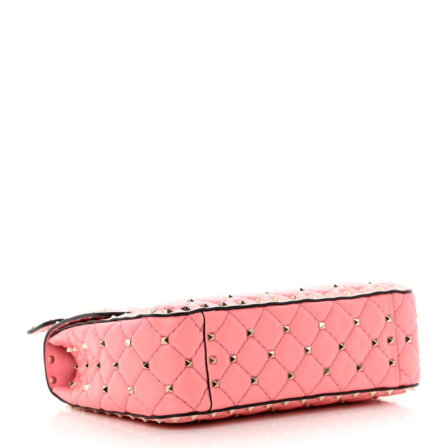 Nappa Medium Rockstud Spike Shoulder Bag Paradise Rose