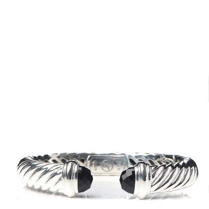 David Yurman Sterling Silver Black Onyx 10mm Waverly Bracelet 1 of 4