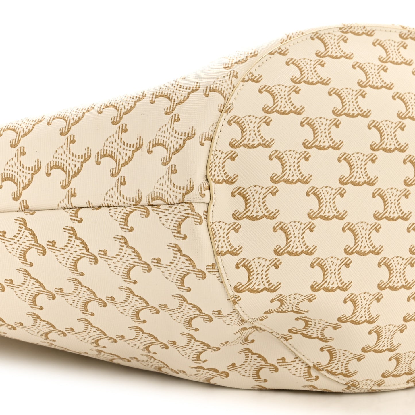 Calfskin Canvas Triomphe Large Couffin White