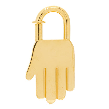 Hermes Gold Plated Annee De La Main Cadena Lock 1 of 4