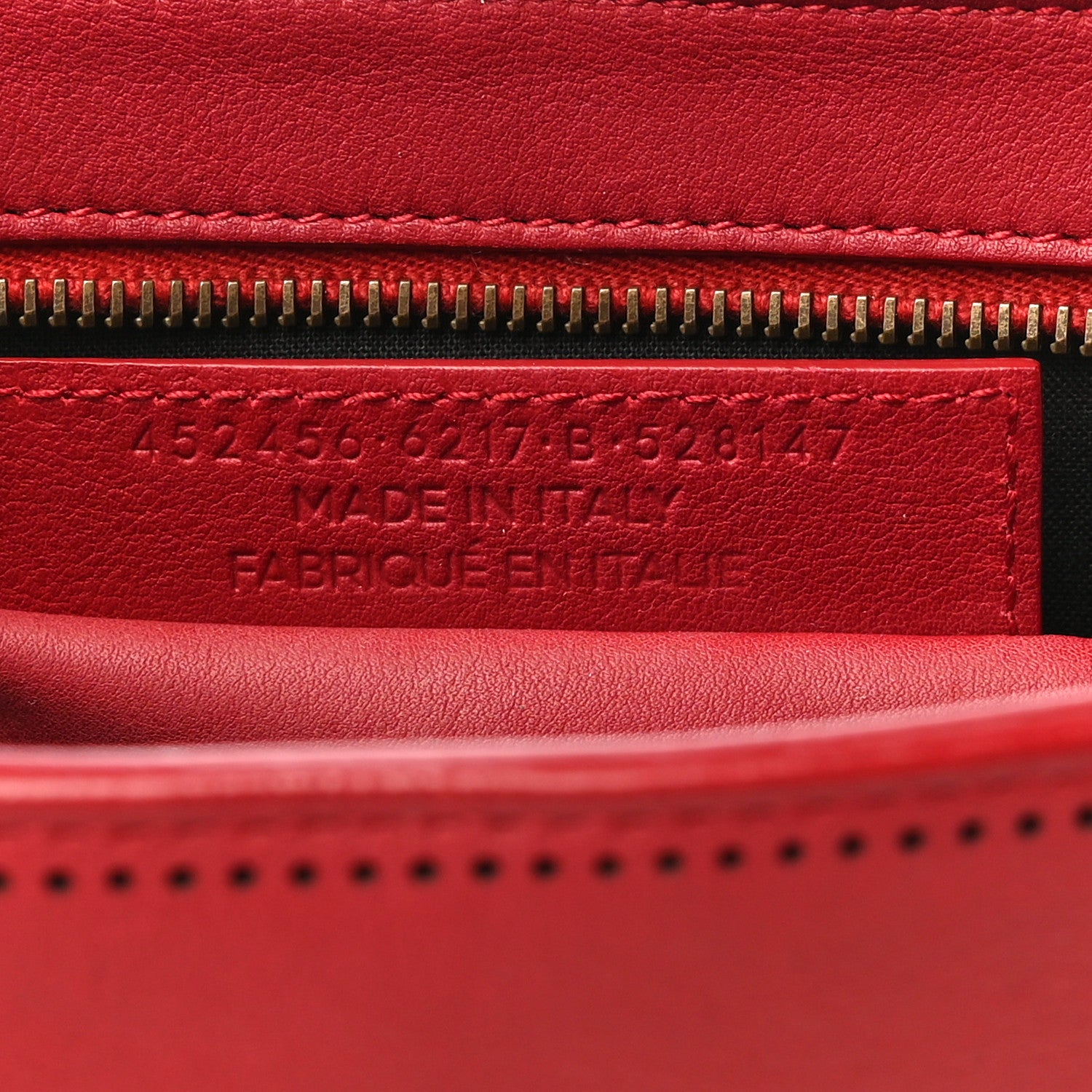 Balenciaga Veau Soyeux Perforated Blackout Hardware Reporter Rouge Groseille 7 of 17