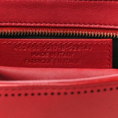 Balenciaga Veau Soyeux Perforated Blackout Hardware Reporter Rouge Groseille 7 of 17