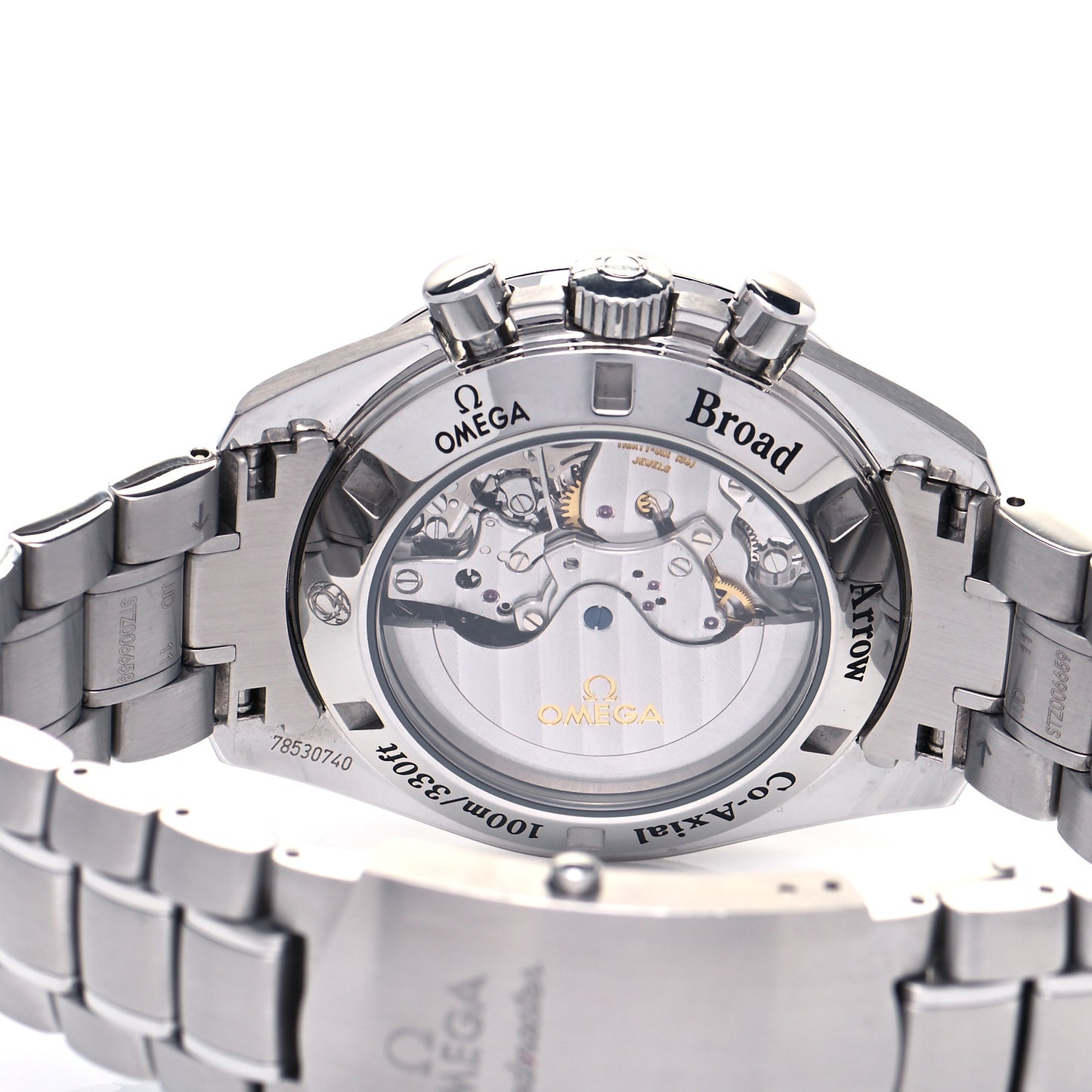 Stainless Steel 42mm Speedmaster Broad Arrow 1957 Chronograph Automatic Watch Black 321.10.42.50.01.001