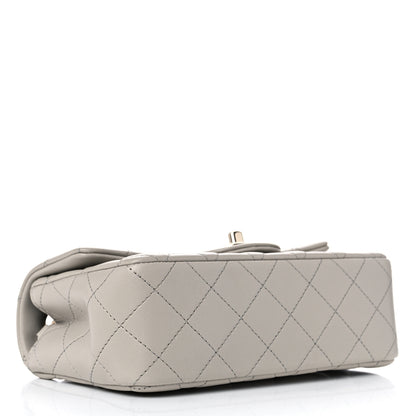 Chanel Lambskin Quilted Mini Rectangular Flap Grey 4 of 10