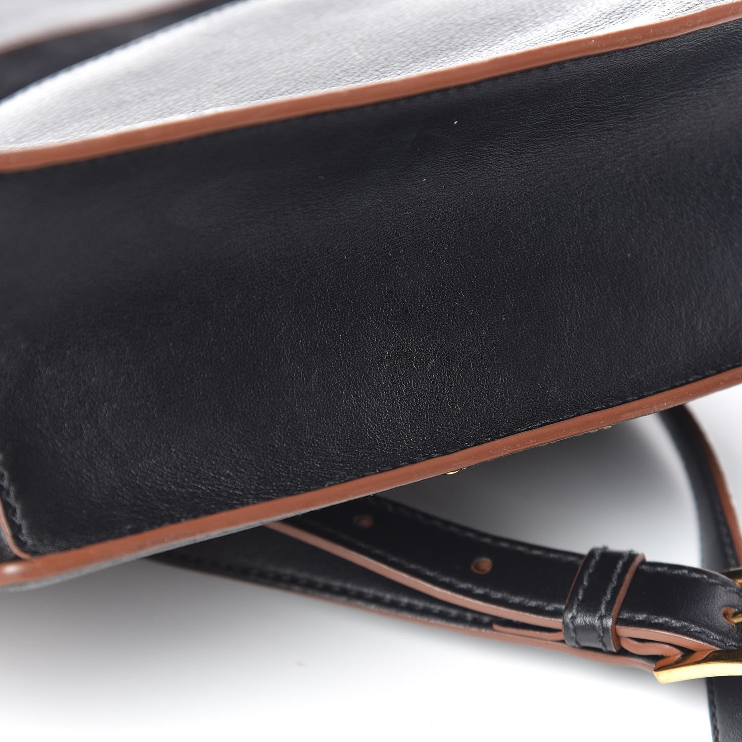 Miu Miu Goatskin Madras Soft Calf Crystal Embellished Shoulder Bag Black 14 of 16