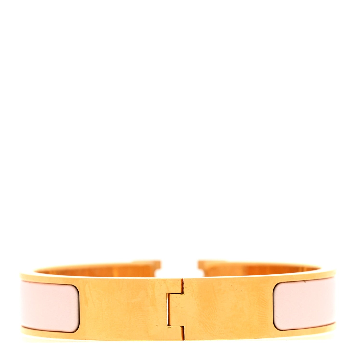 Hermes Enamel Narrow Clic Clac H Bracelet PM Rose Dragee 3 of 4