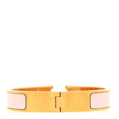 Hermes Enamel Narrow Clic Clac H Bracelet PM Rose Dragee 3 of 4