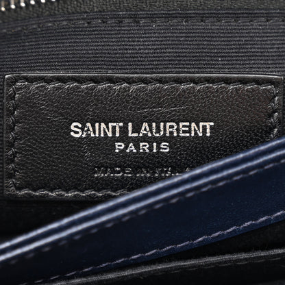 Saint Laurent Calfskin Y Quilted Monogram Toy Loulou Chain Satchel Medium Blue 6 of 12