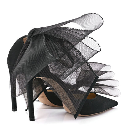 Jimmy Choo Grosgrain Aveline Bow 100 Sandals 36.5 Black 4 of 7