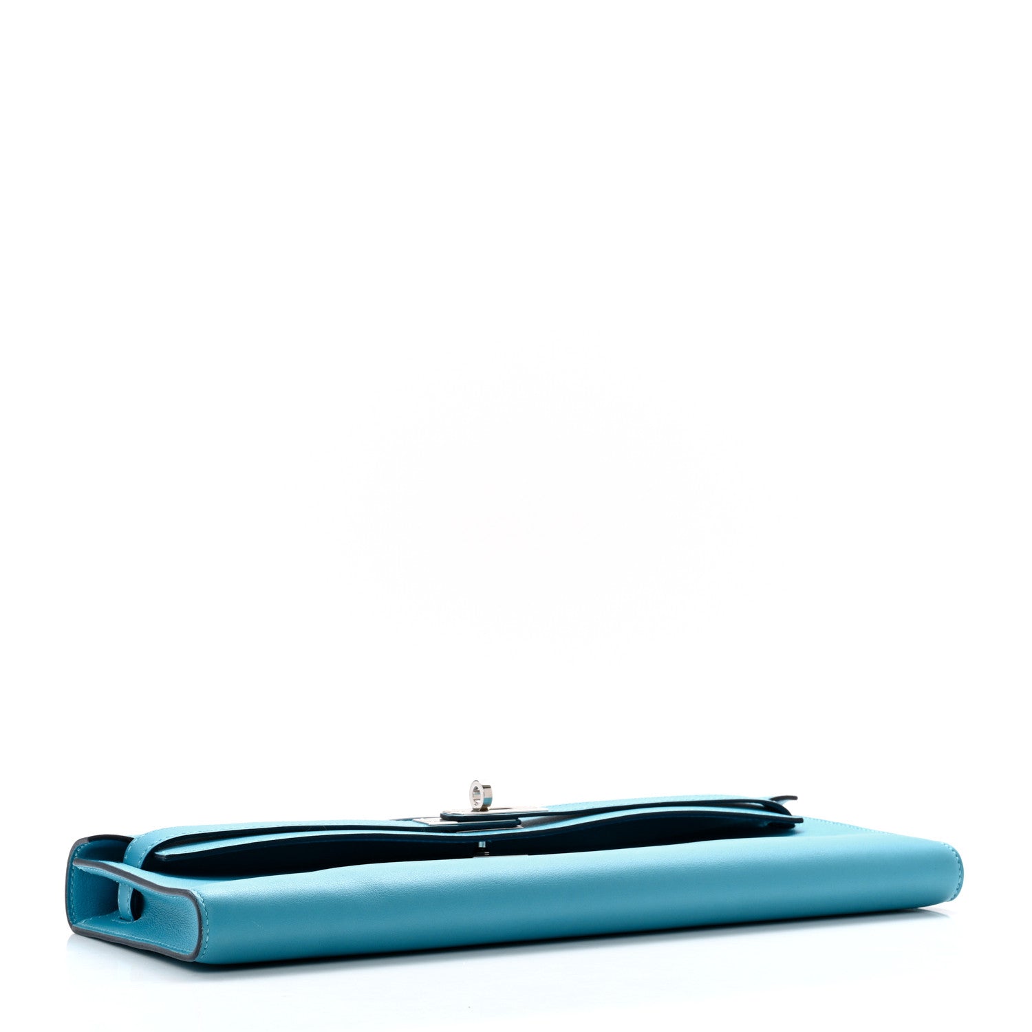 Hermes Swift Kelly Cut Clutch Pochette Bleu Paradis 4 of 8