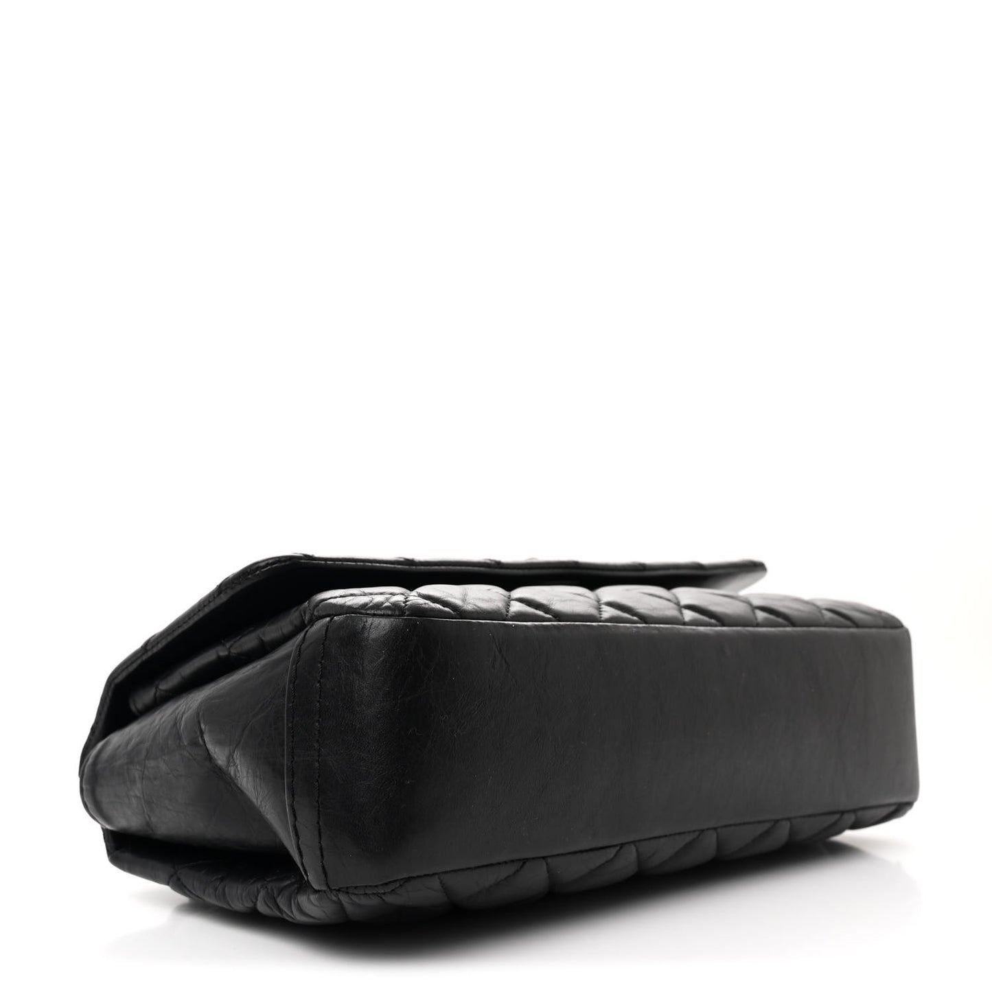Aged Calfskin Quilted Small Lady Pearly Flap Black