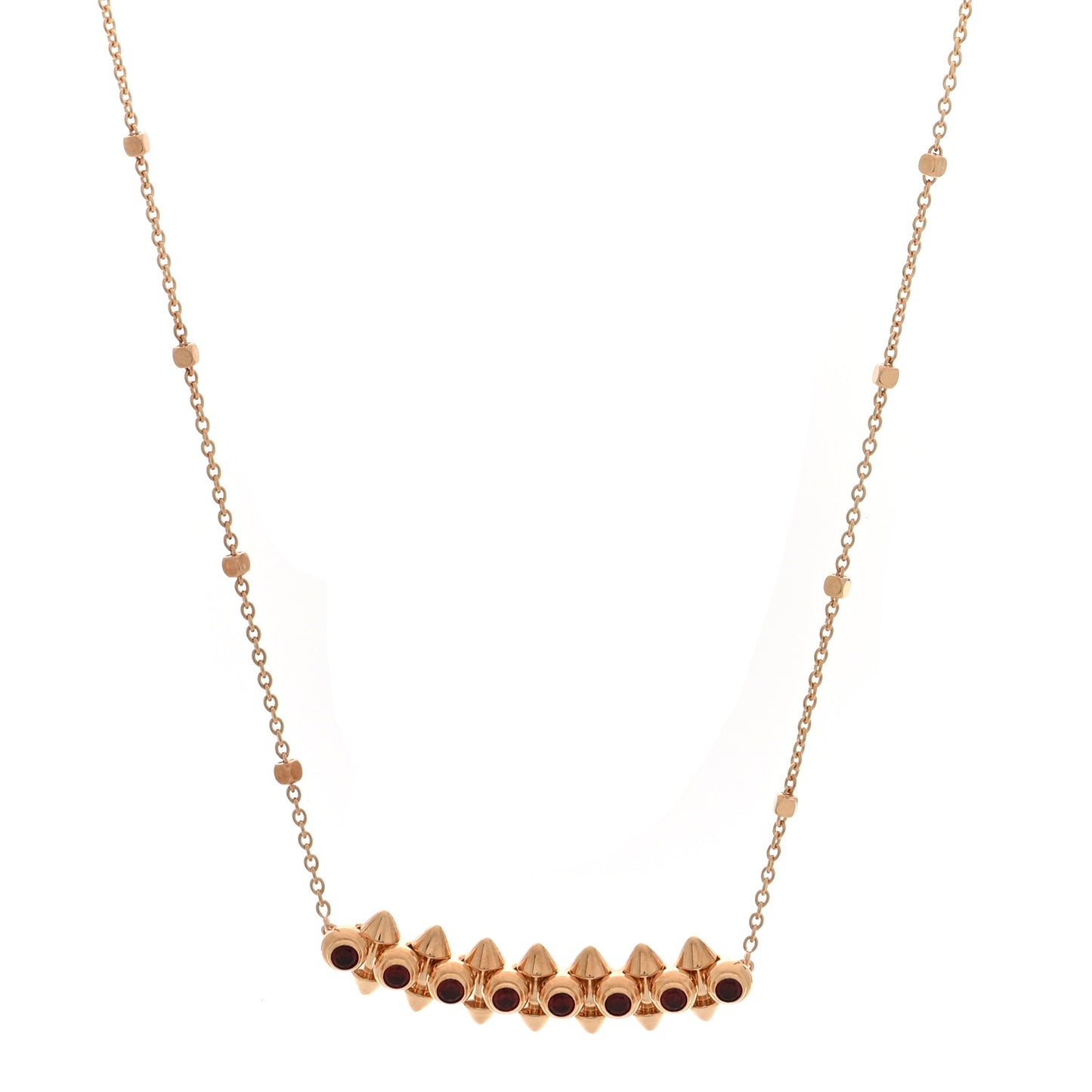18K Pink Gold Garnet Clash de Cartier Necklace