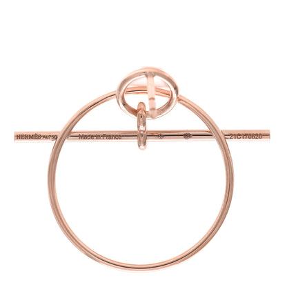 Hermes 18K Rose Gold PM Loop Earrings 3 of 5