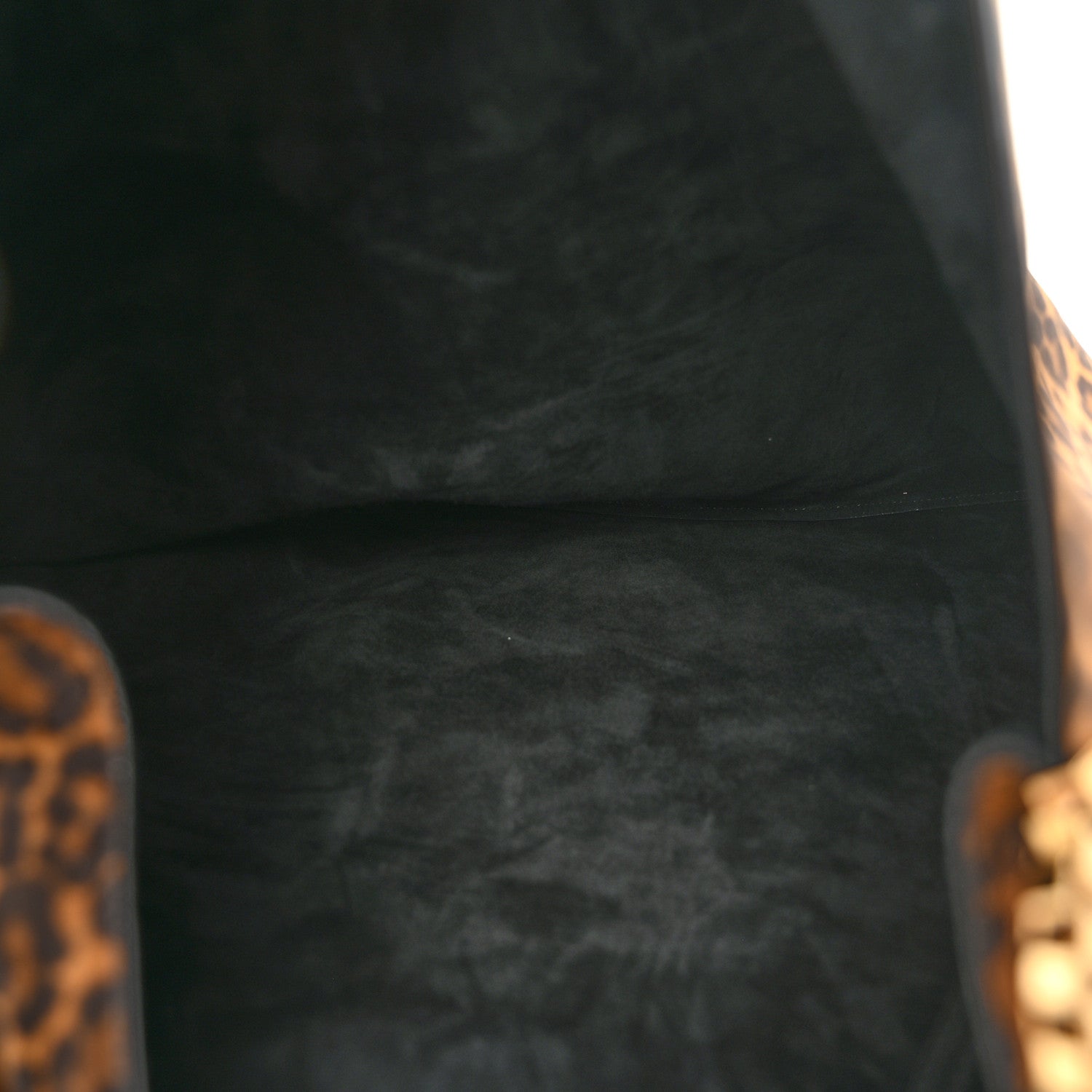 Saint Laurent Suede Leopard Print Medium Suzanne Hobo Manto Naturale 6 of 11