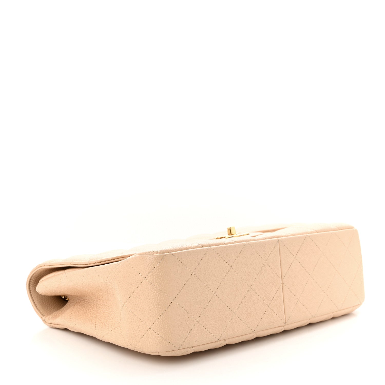 Chanel Caviar Quilted Jumbo Single Flap Beige 4 of 10