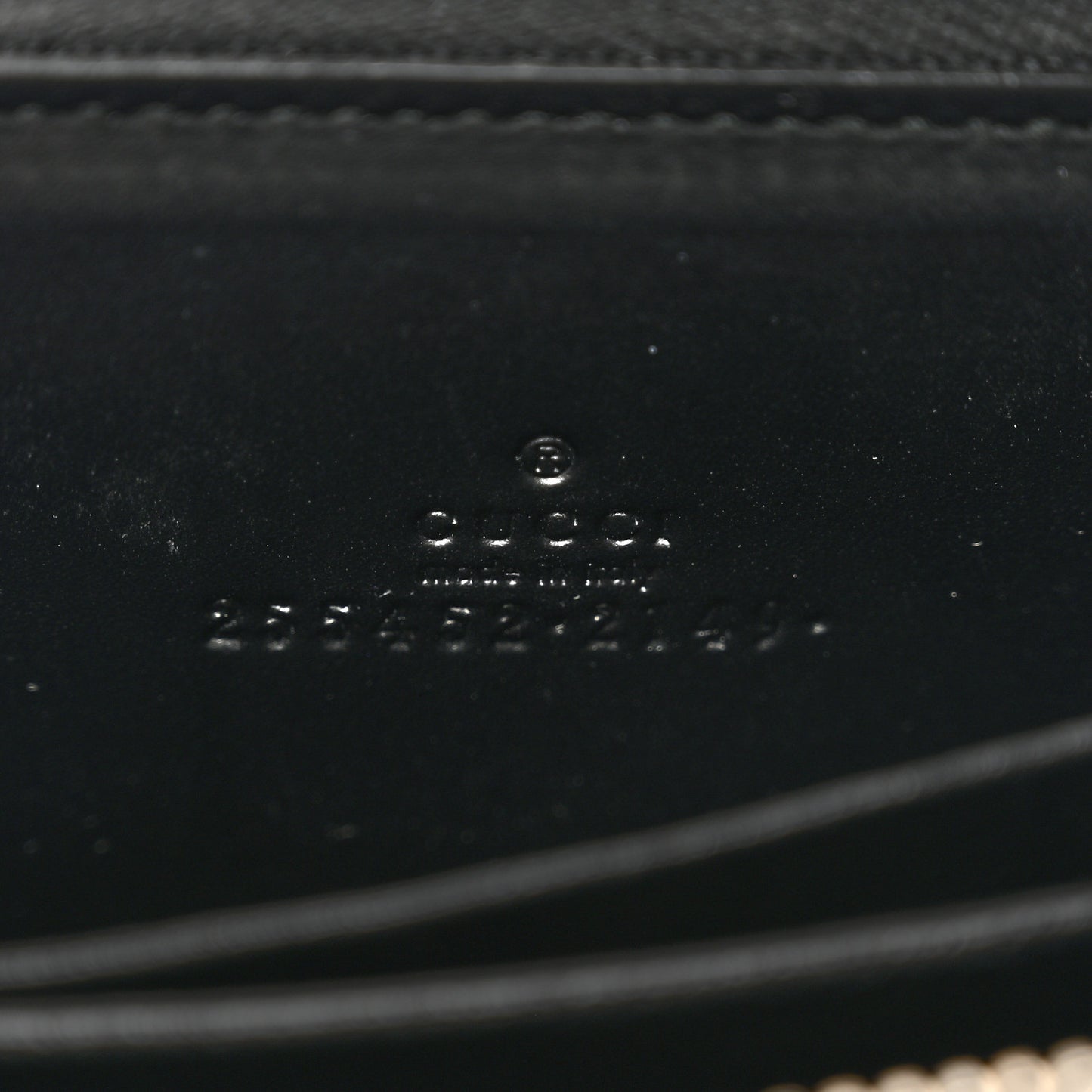 Guccissima Zip Around Card Case Black