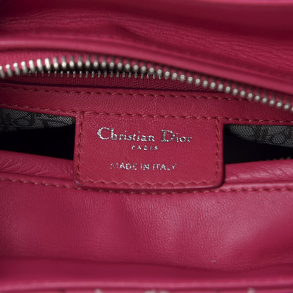 Christian Dior Lambskin Cannage Medium Lady Dior Fuchsia Multi 7 of 11