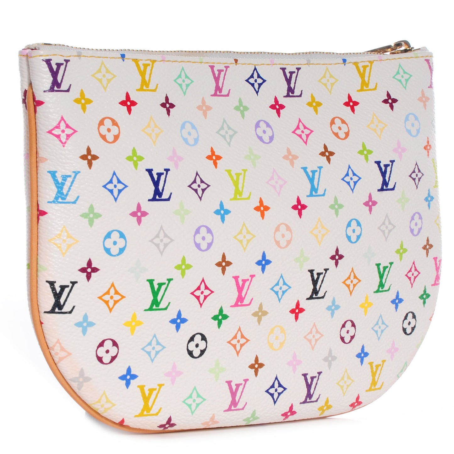 Monogram Multicolor Pochette Plate GM White