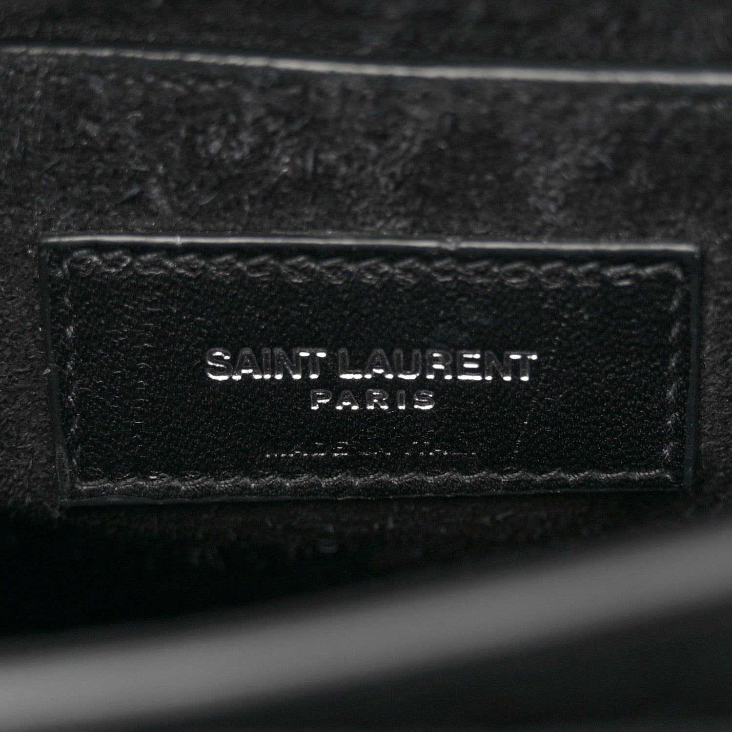 Saint Laurent Calfskin Crocodile Embossed Medium Monogram Sunset Black 7 of 12