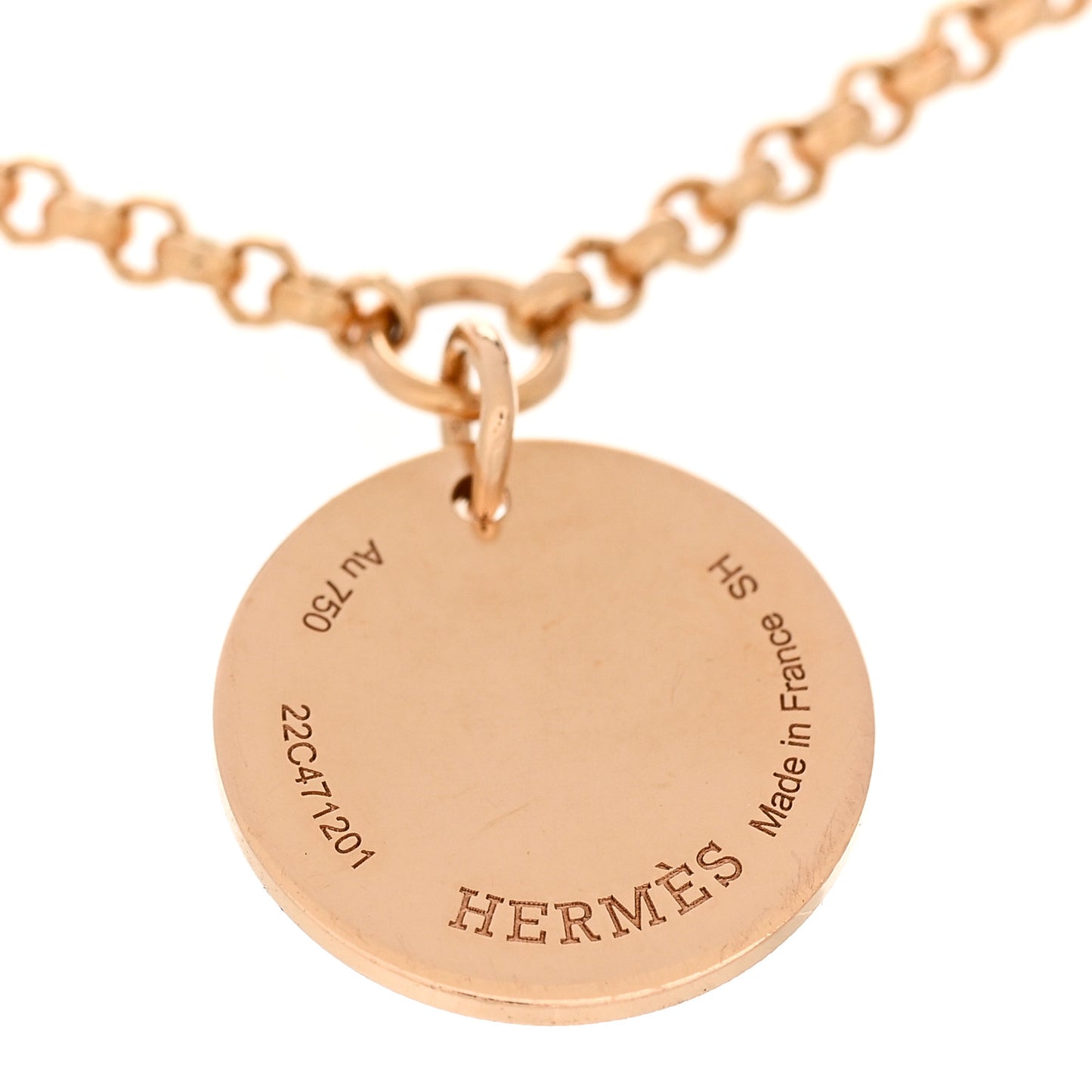 18K Rose Gold Diamond PM Ex-Libris Bracelet SH