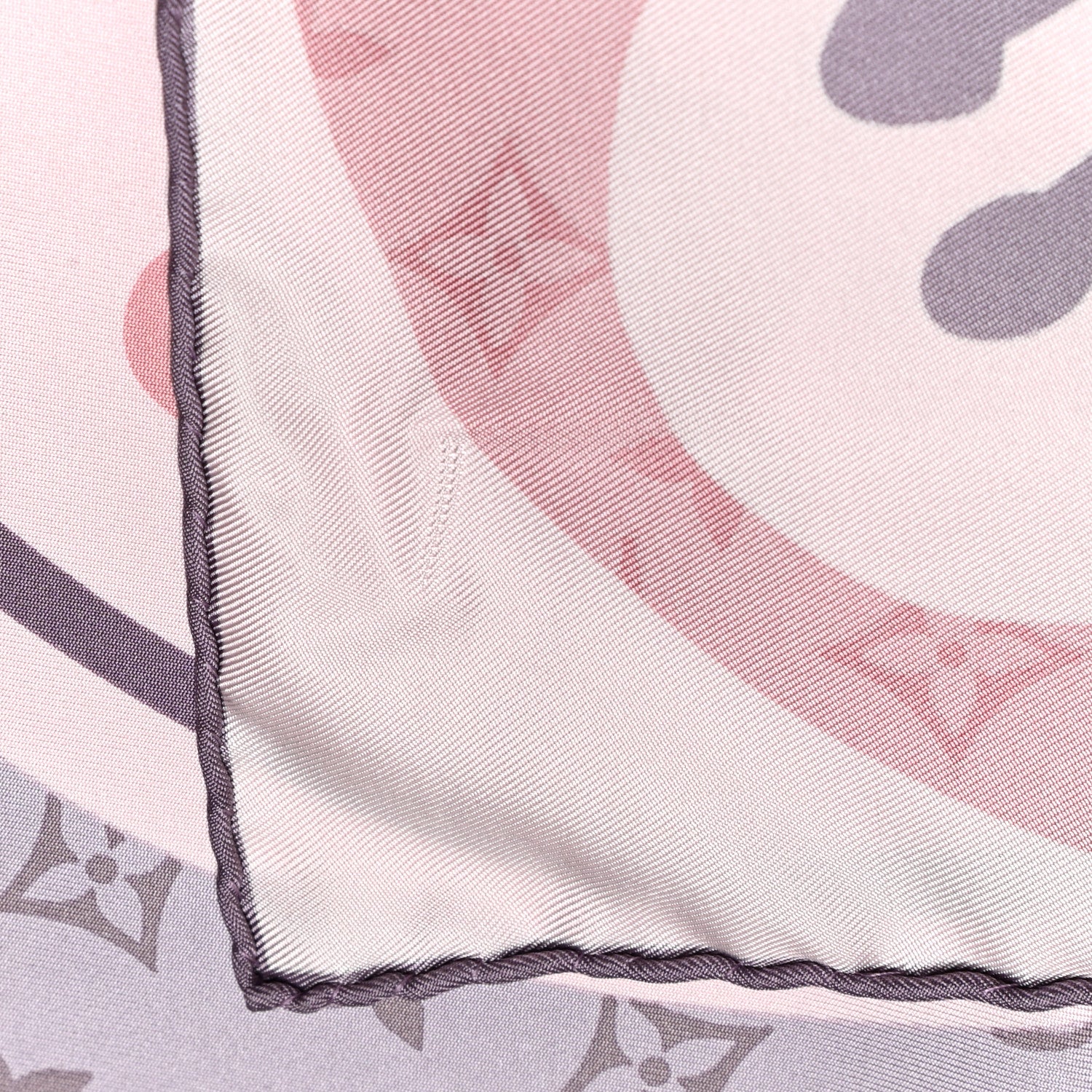 Louis Vuitton Silk Monogram Floral Scarf Pink 4 of 4