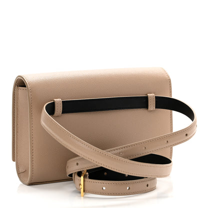 Saint Laurent Grain De Poudre Monogram Kate Belt Bag Dark Beige 3 of 9