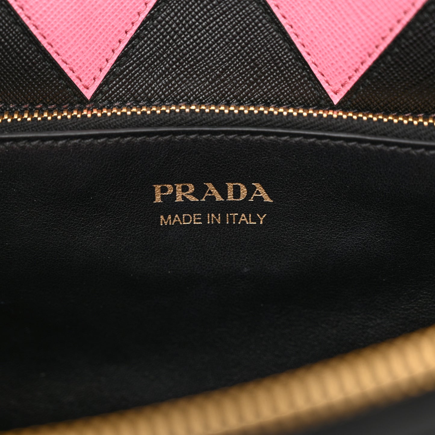 Saffiano Greche Greca Paradigme Bag Black Pink