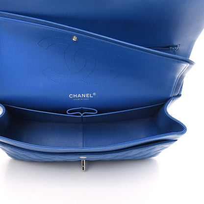 Chanel Lambskin Quilted Jumbo Double Flap Blue 5 of 12