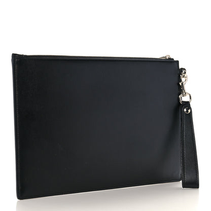 Gucci Calfskin Blade Embroidered Zip Pouch Black 3 of 13