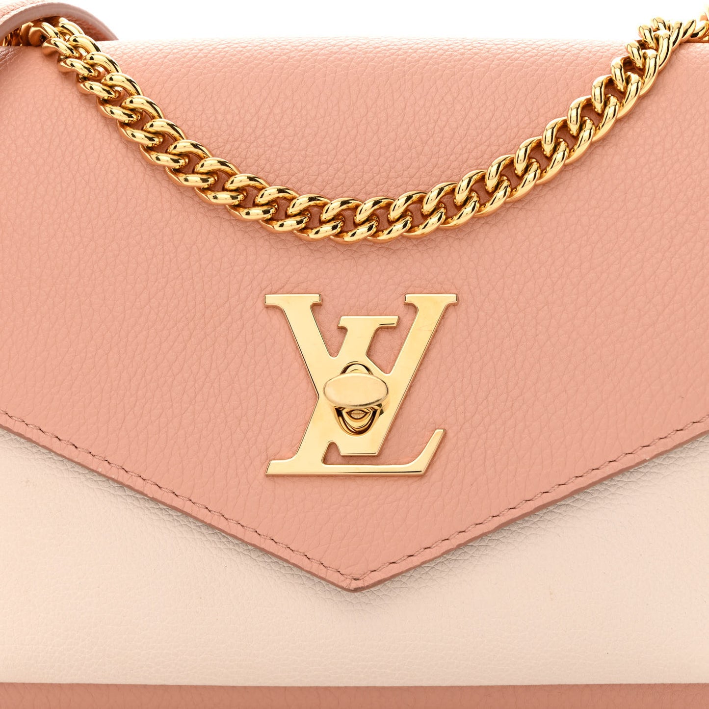 Soft Calfskin My Lockme Chain Bag Rose Trianon