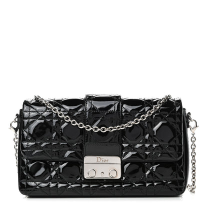 Christian Dior Patent Cannage New Lock Pouch Black 1 of 4