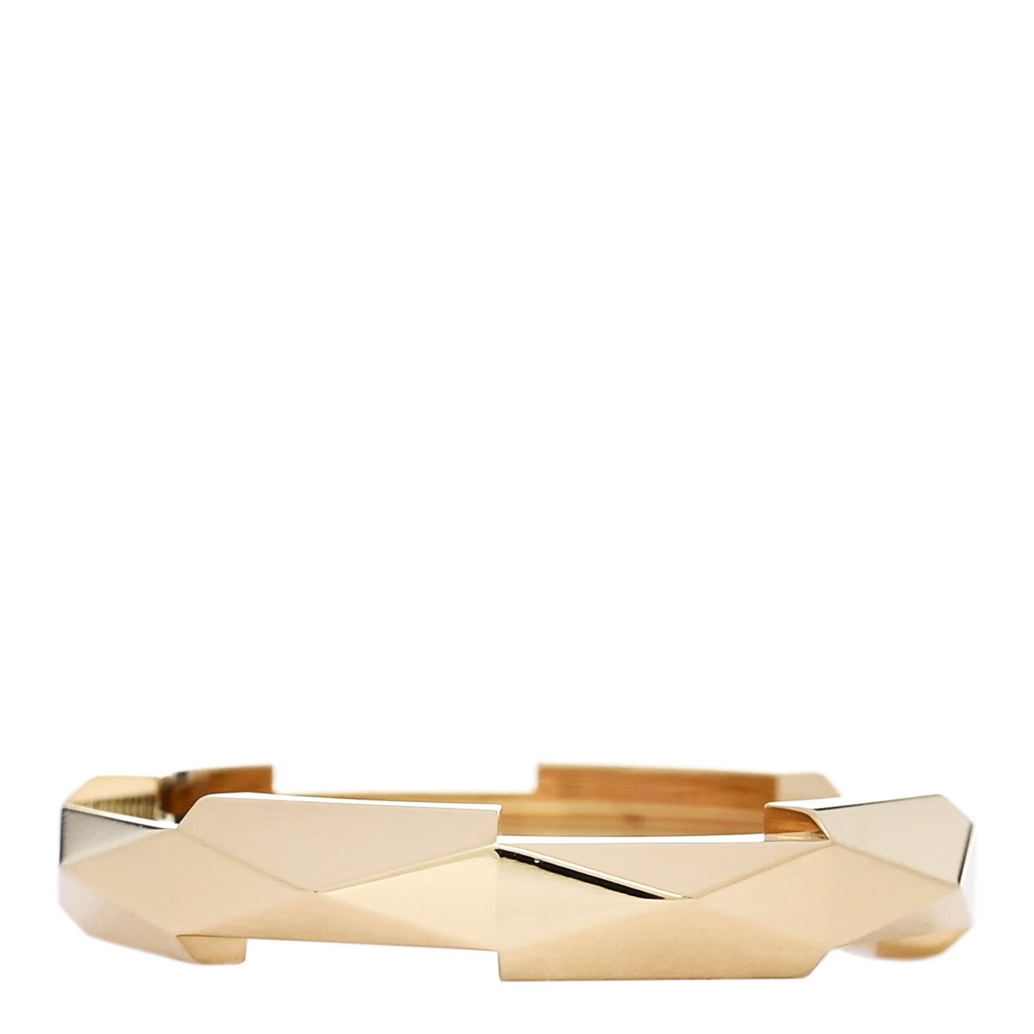 Gucci 18K Yellow Gold 4mm Link To Love Studded Ring 53 6.25 3 of 6