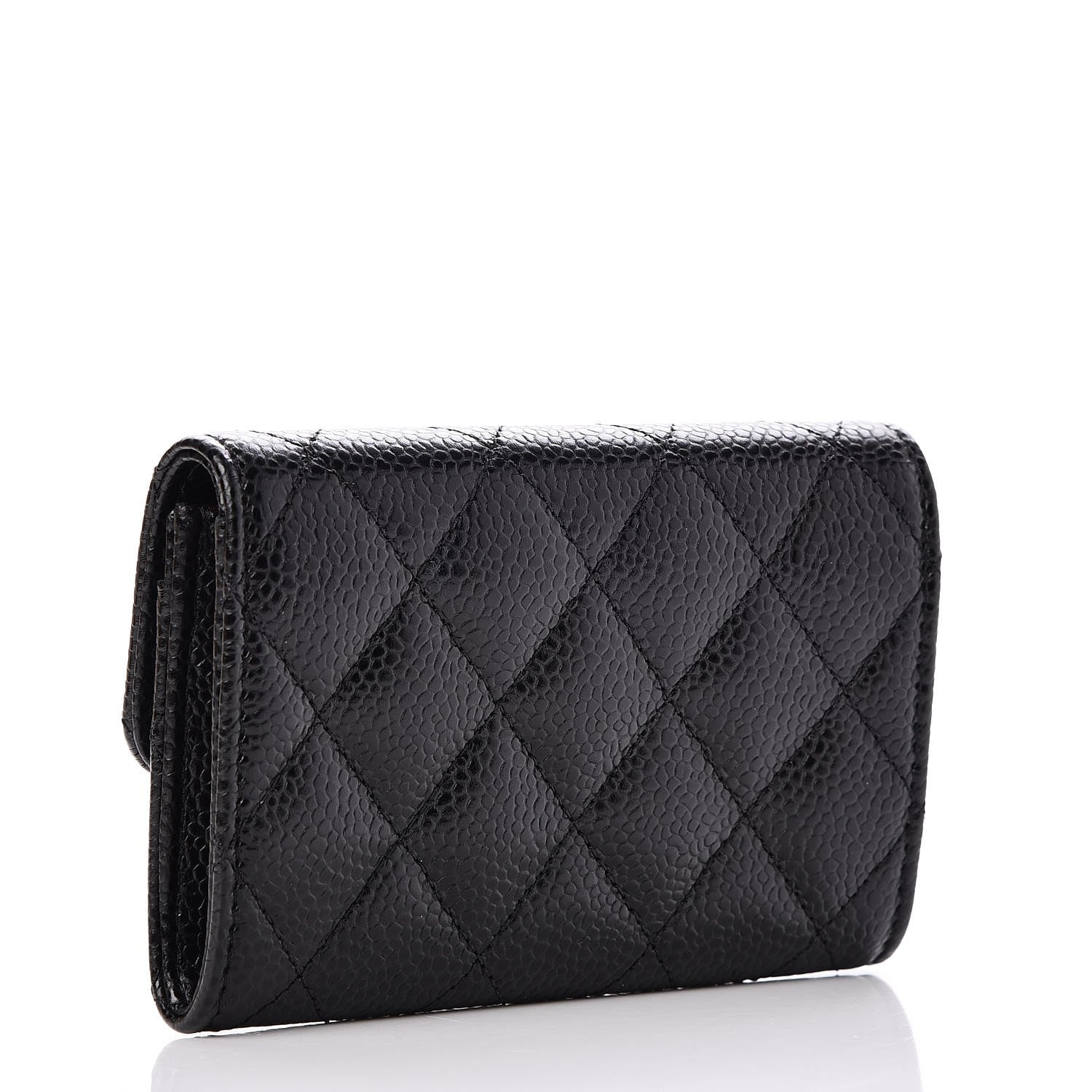 Chanel Caviar Quilted Flap Card Holder Black 3 of 9