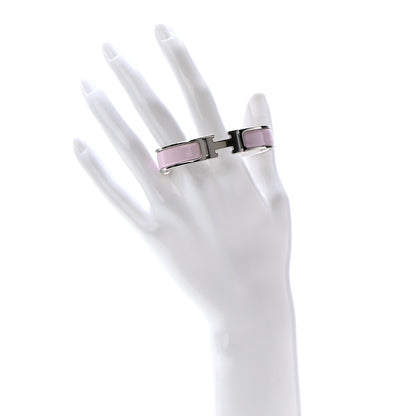 Hermes Enamel Narrow Clic Clac H Bracelet PM Rose Dragee 2 of 5
