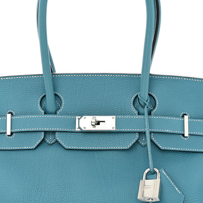 Hermes Togo JPG Shoulder Birkin II 42 Blue Jean 8 of 13
