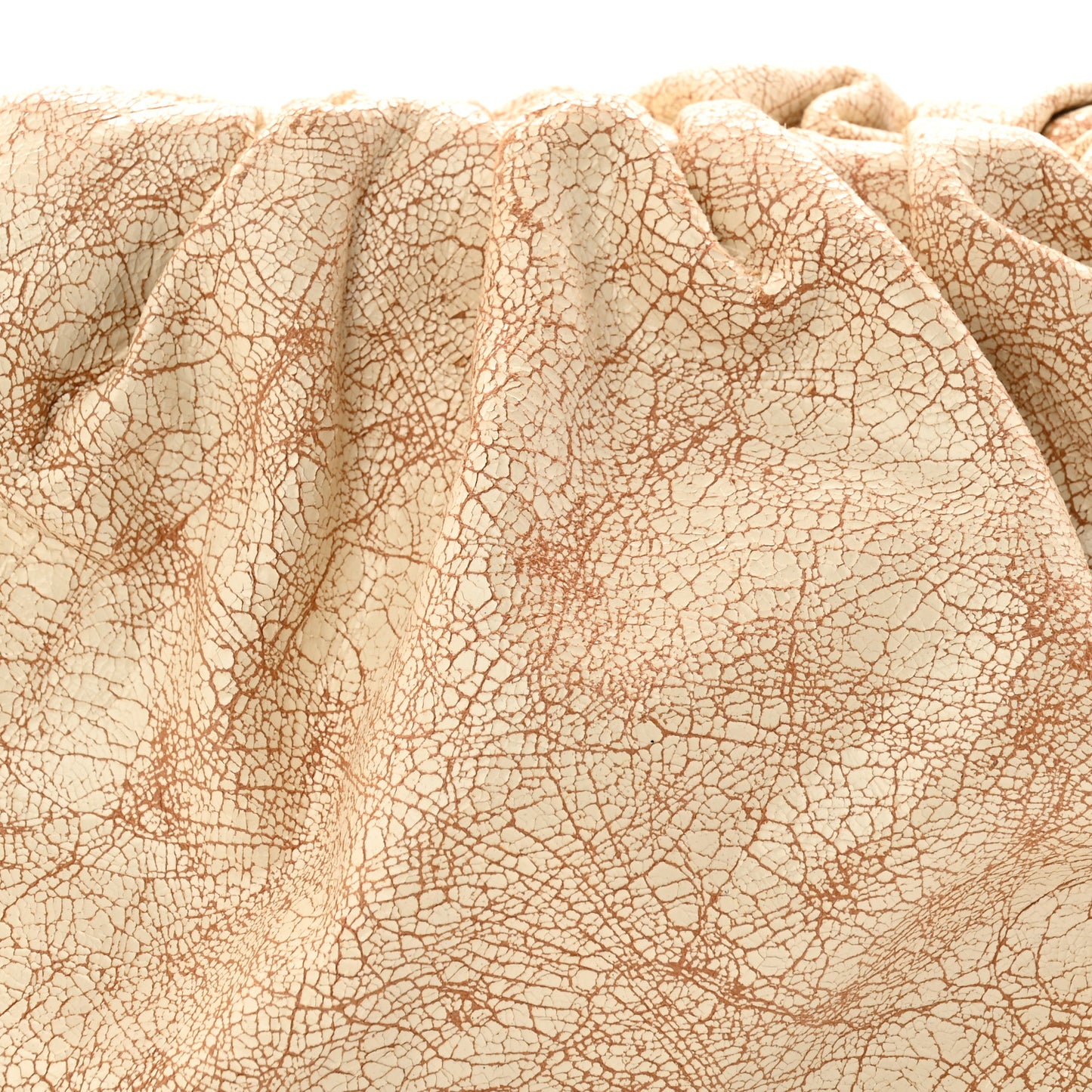 Crackled Calfskin The Pouch Oversized Clutch Zabaione